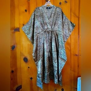 NWOT Basso Animal Print Caftan Dress